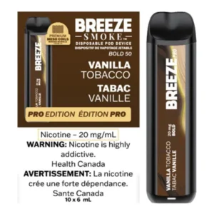 breeze pro vanilla tobacco